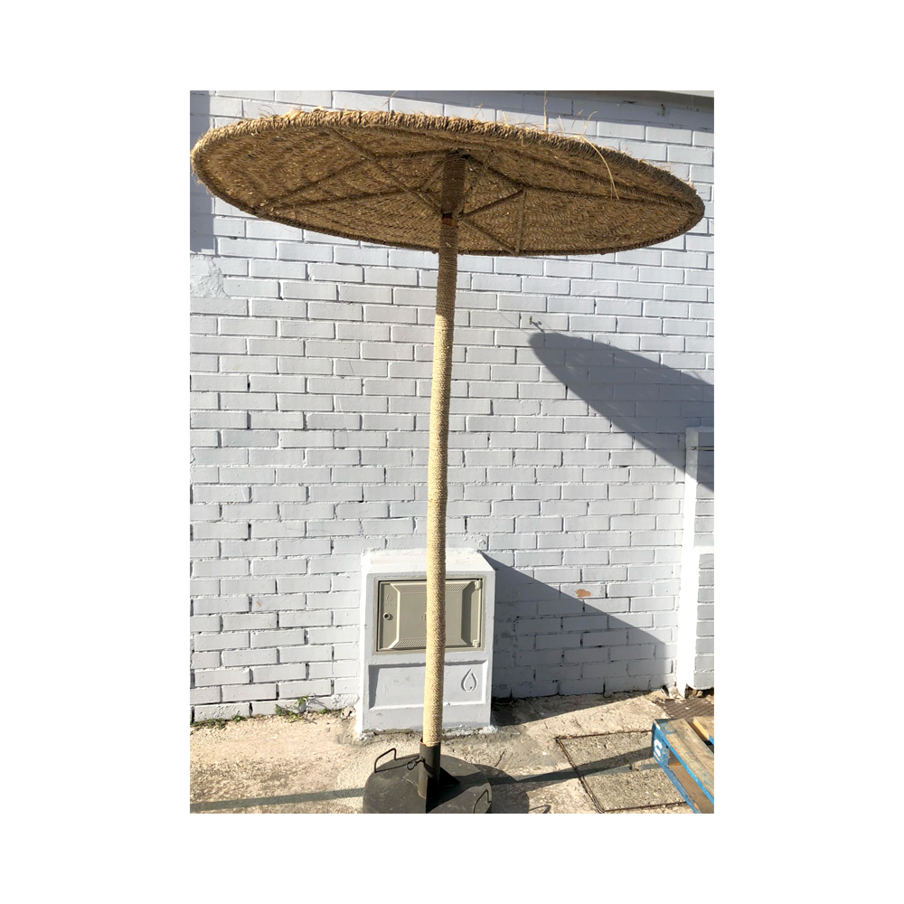 Parasol de mimbre + soporte y la base