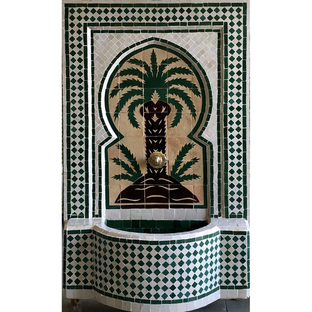 Fuente de mosaicos artesanal arabe 120x78x30